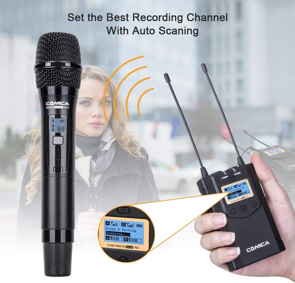 UHF Wireless Handheld Transmitter Lavalier Microphone System X55033