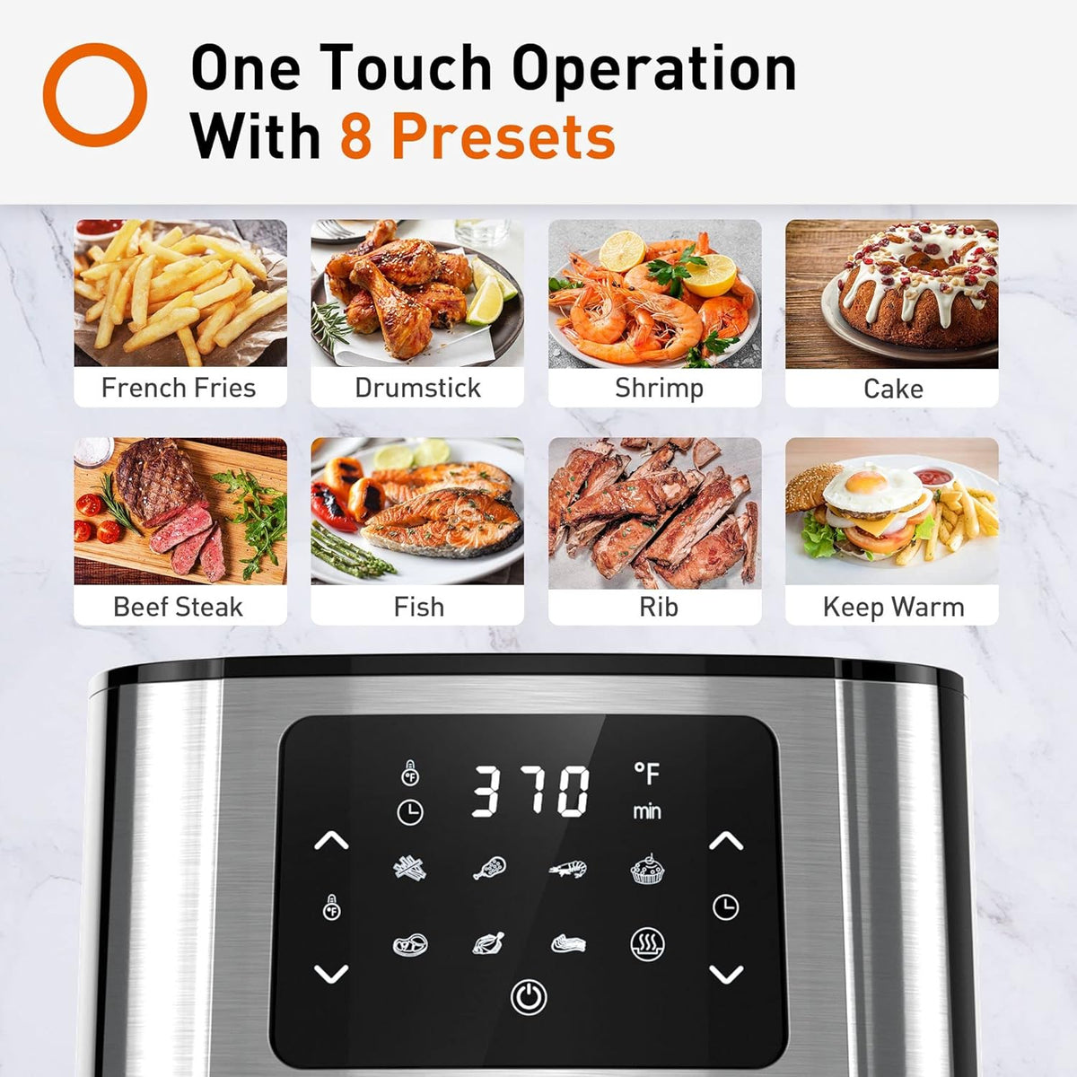 5.8Qt Stainless Steel Air Fryer Toaster Oven Z6163