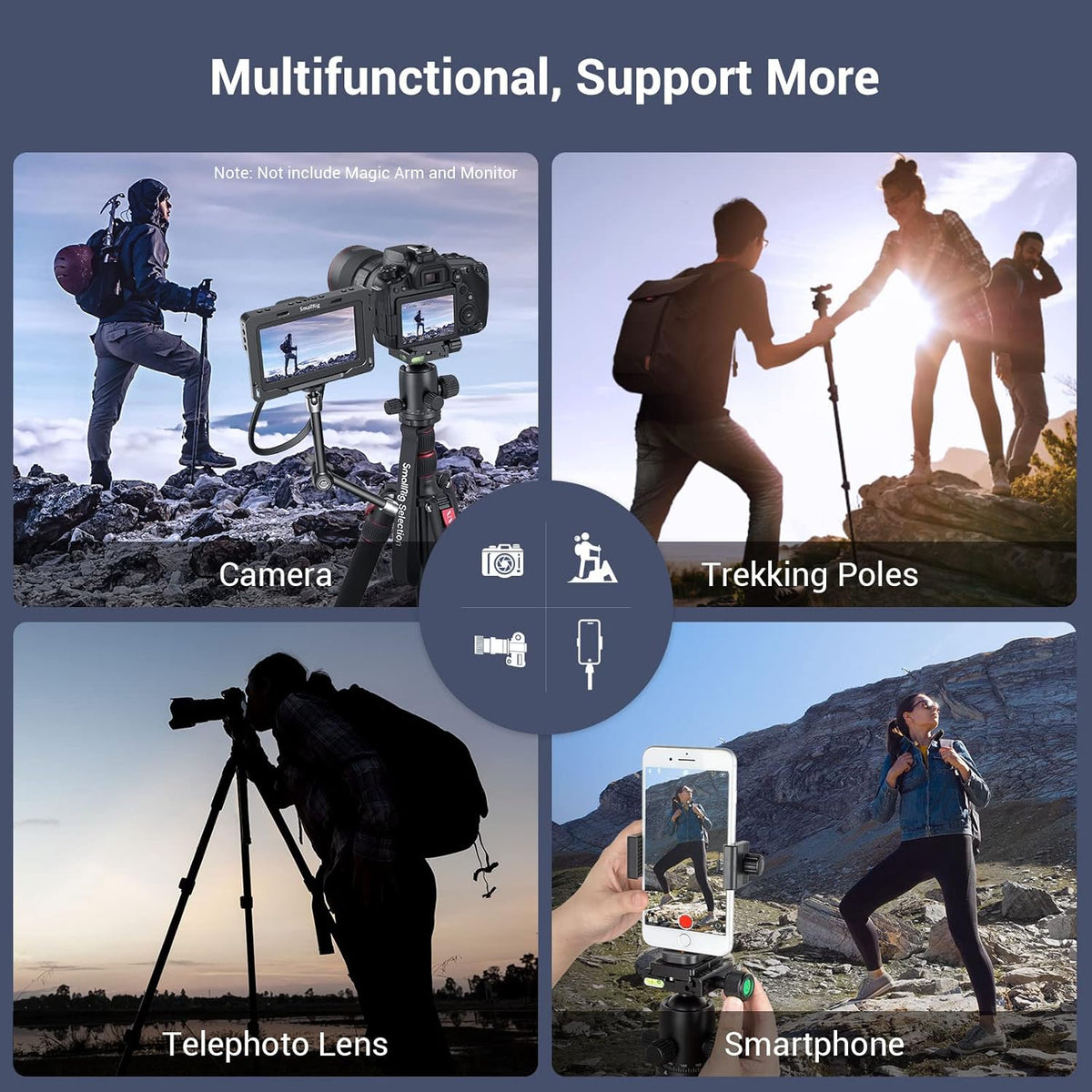 Foldable Aluminum Camera Tripod and Monopod N933581