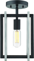 Black Semi-Flush Light U8837