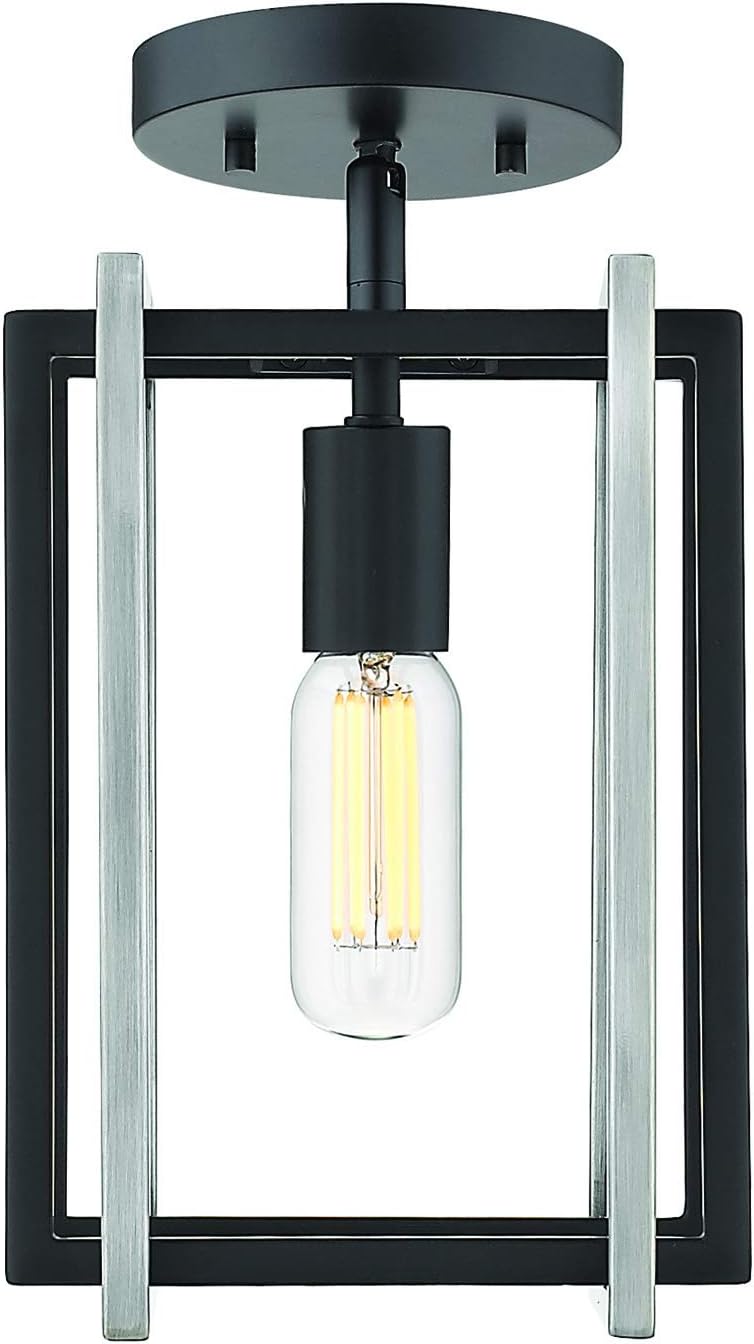 Black Semi-Flush Light U8837