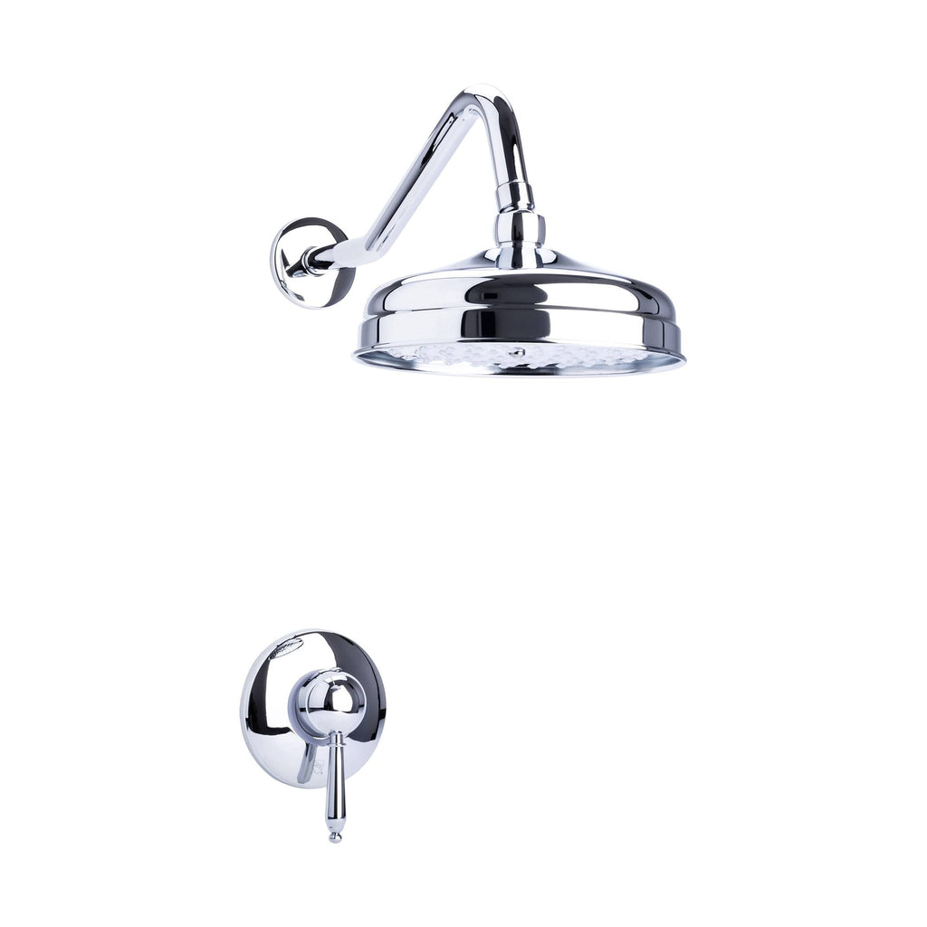 Traditional Rain Can Shower Set with Valve Chrome K261671