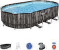 20 x 12 x 4 Foot Oval Above Ground Swimming Pool Set T7804
