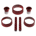 7 Pcs Carbon Fiber Interior Knob Kit C494