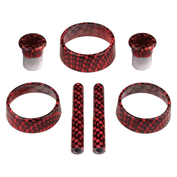 7 Pcs Carbon Fiber Interior Knob Kit C494