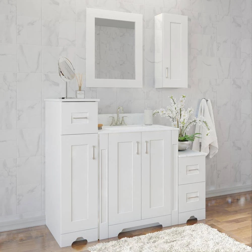 12 in. W Linen White Wall Cabinet Z222261