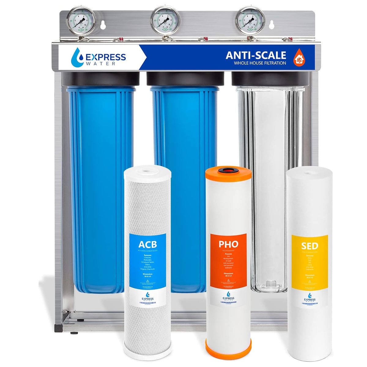 Whole House 3 Stage Water Filtration System E86821