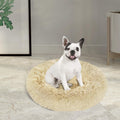 Round Washable Plush Dog and Cat Bed Pack of 2 N684