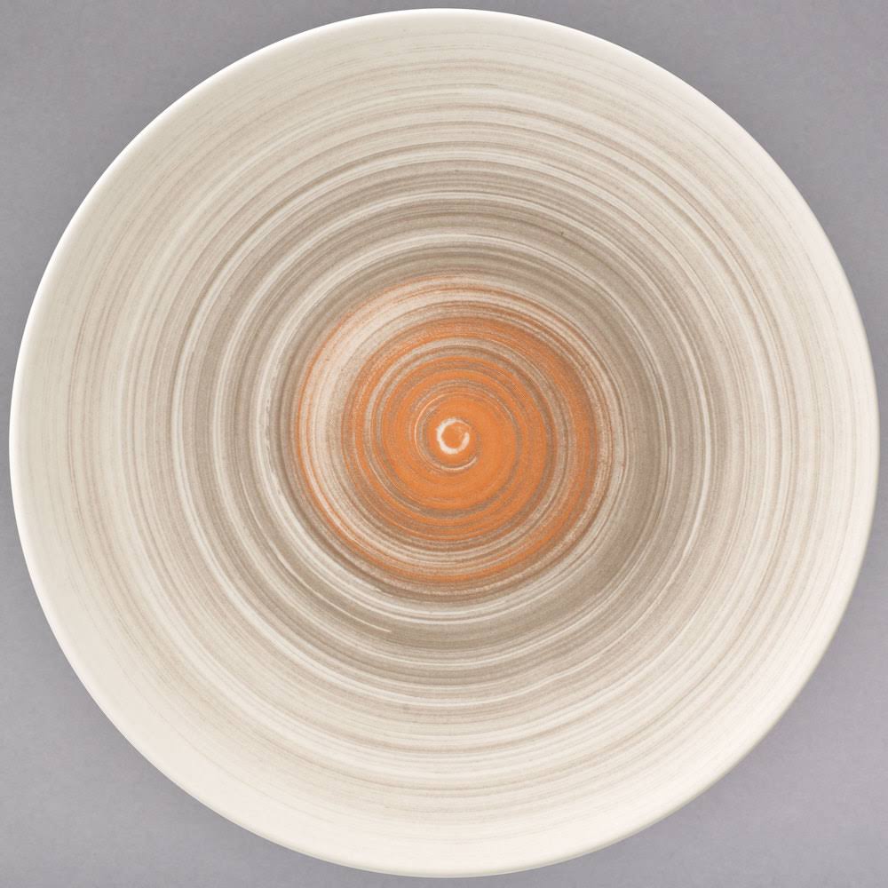 Taupe Porcelain Flat Coupe Plate M6515