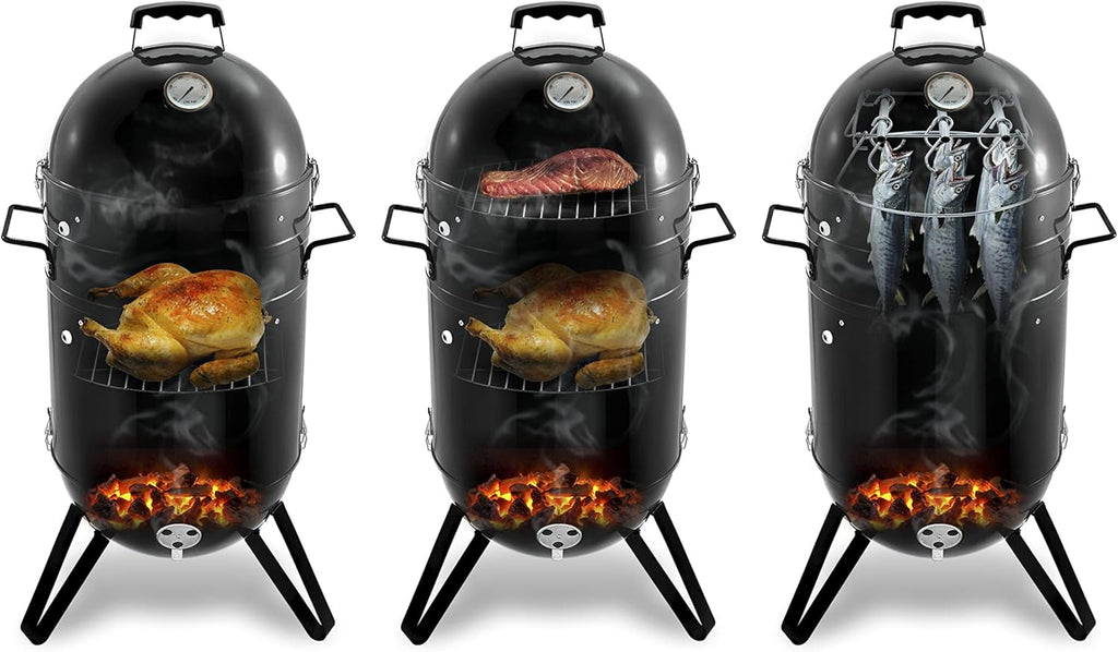 Vertical Multi-Fuel Smoker Grill Combo R8774