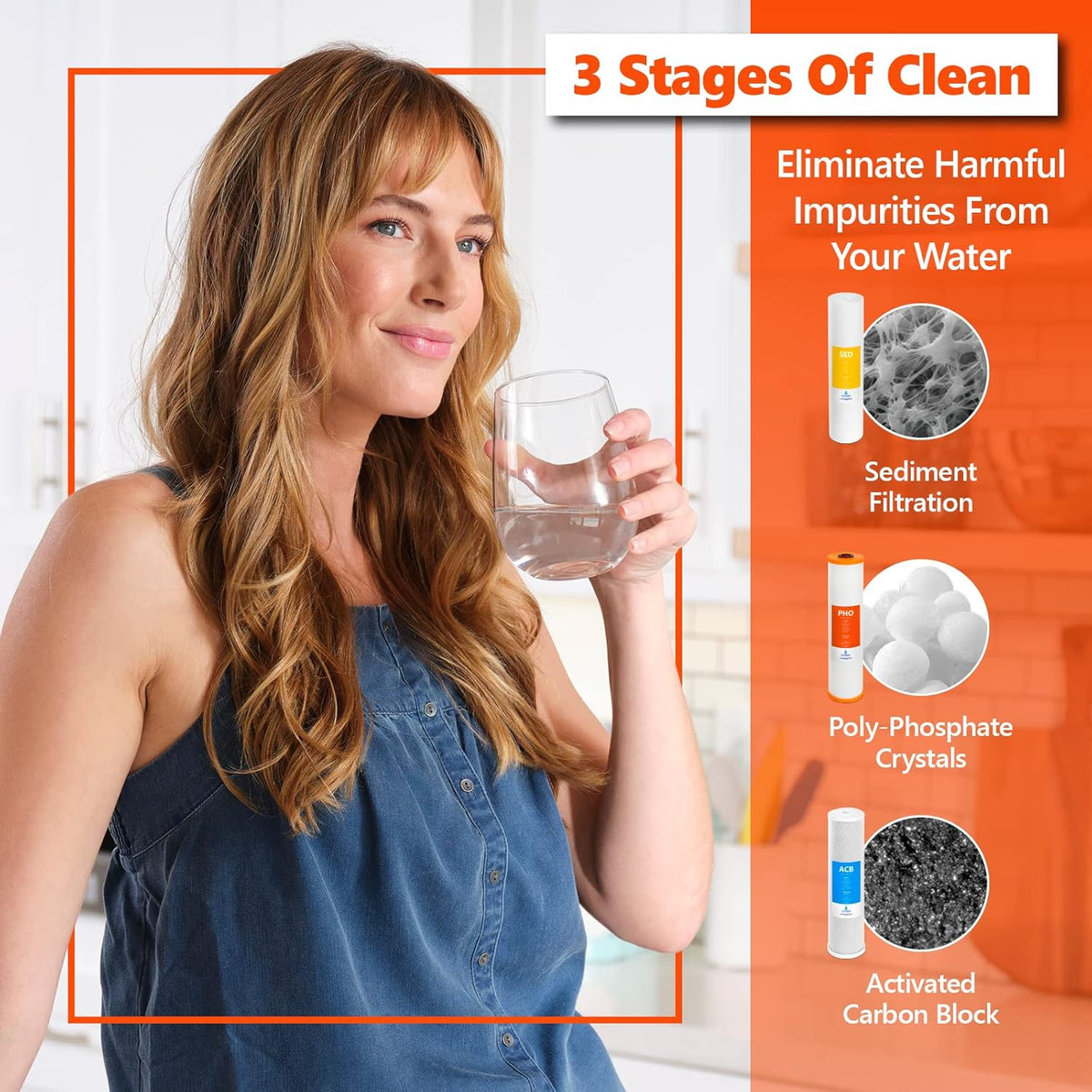 Whole House 3 Stage Water Filtration System E86821