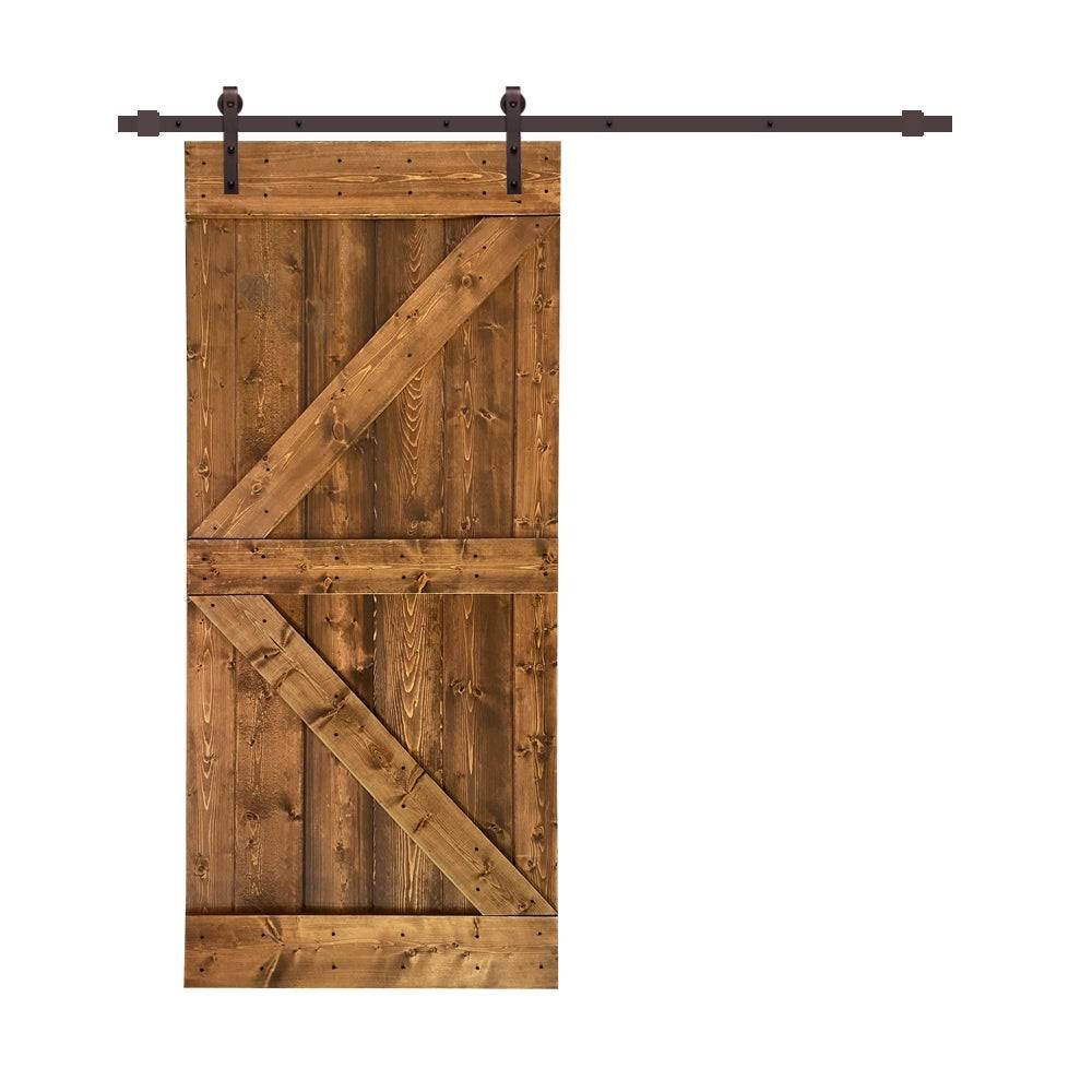 36 in. x 84 in. Wood Interior Sliding Barn Door with Hardware Kit N230