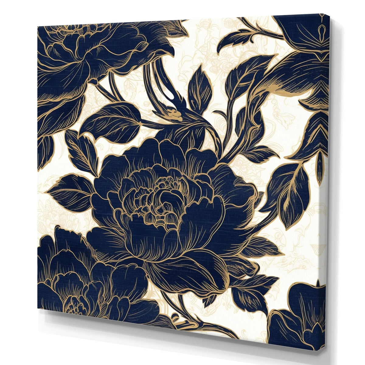 Floral Peony Canvas Art Print 30 in. wide x 30 in. high R7804