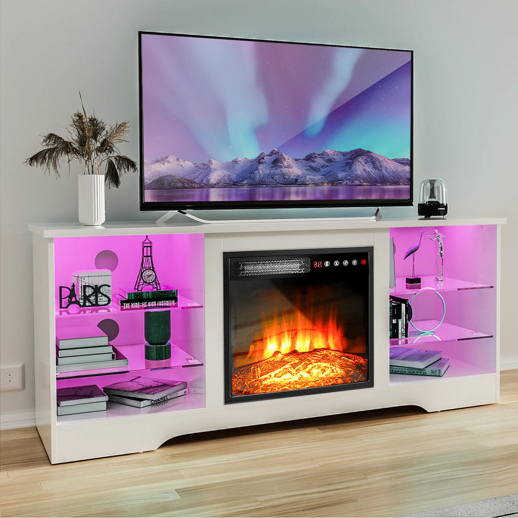 Fireplace TV Stand with 18'' Fireplace A261