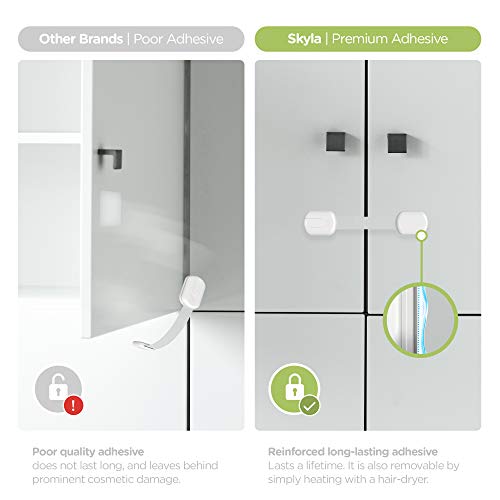 Baby Locks 8-Pack Child Safety Cabinet Latches P47878