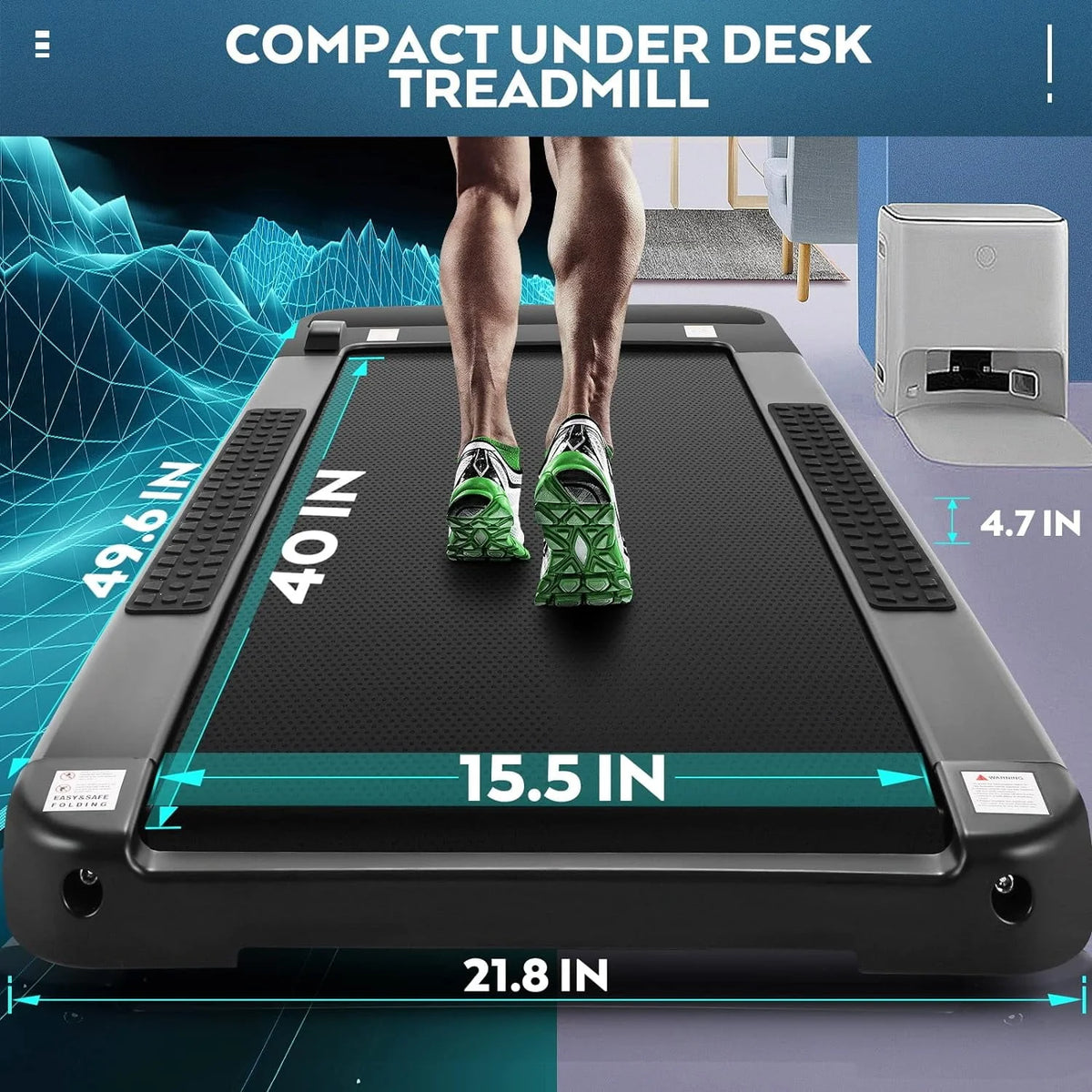 Folding Under Desk Treadmill with Incline G1092