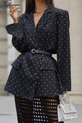Polka Dot Belted Outerwear Z202881