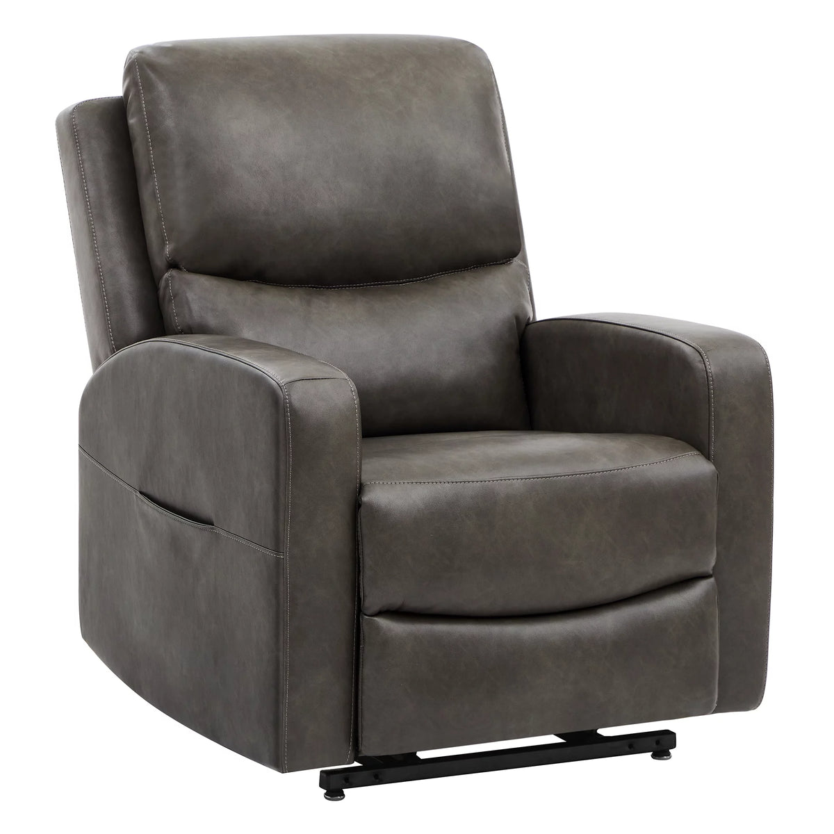 Dark Gray Faux Leather Lift Recliner Chair C11177