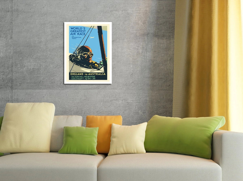 Vintage Aviation Poster Japanese Rice Paper Art Print 17 x 22 in X3543
