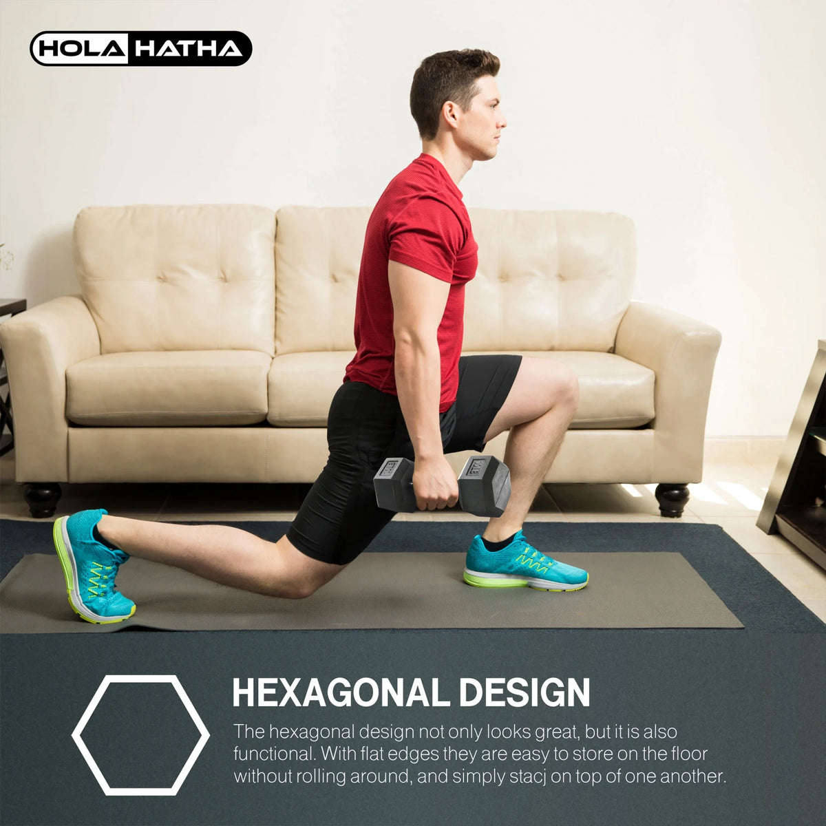 30 Pounds Hexagonal Cast Iron Dumbbell X178689