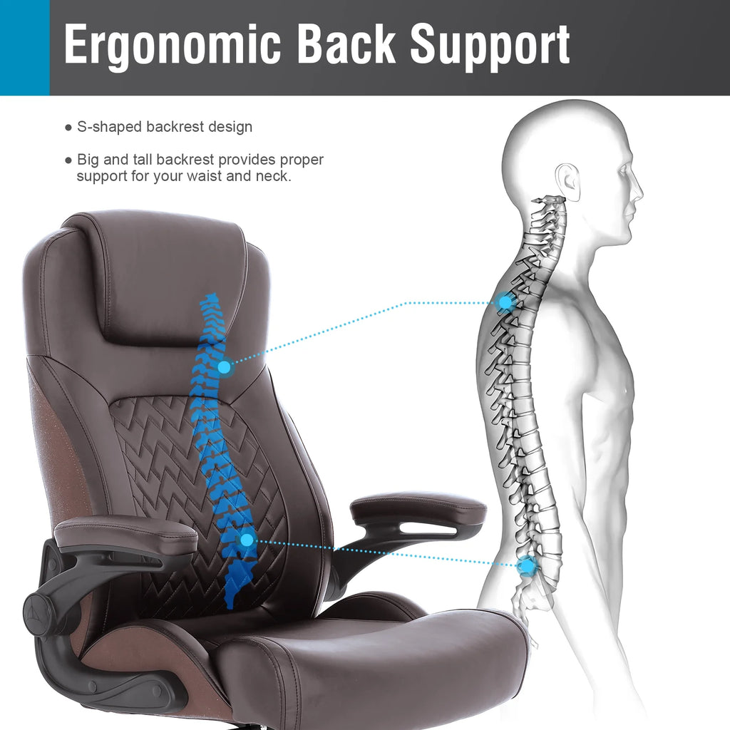 Ergonomic Big and Tall Office Chair Brown Z678