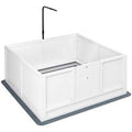 Dog Playpen with Pee Pad and Adjustable Height Door O156868
