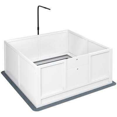 Dog Playpen with Pee Pad and Adjustable Height Door O156868