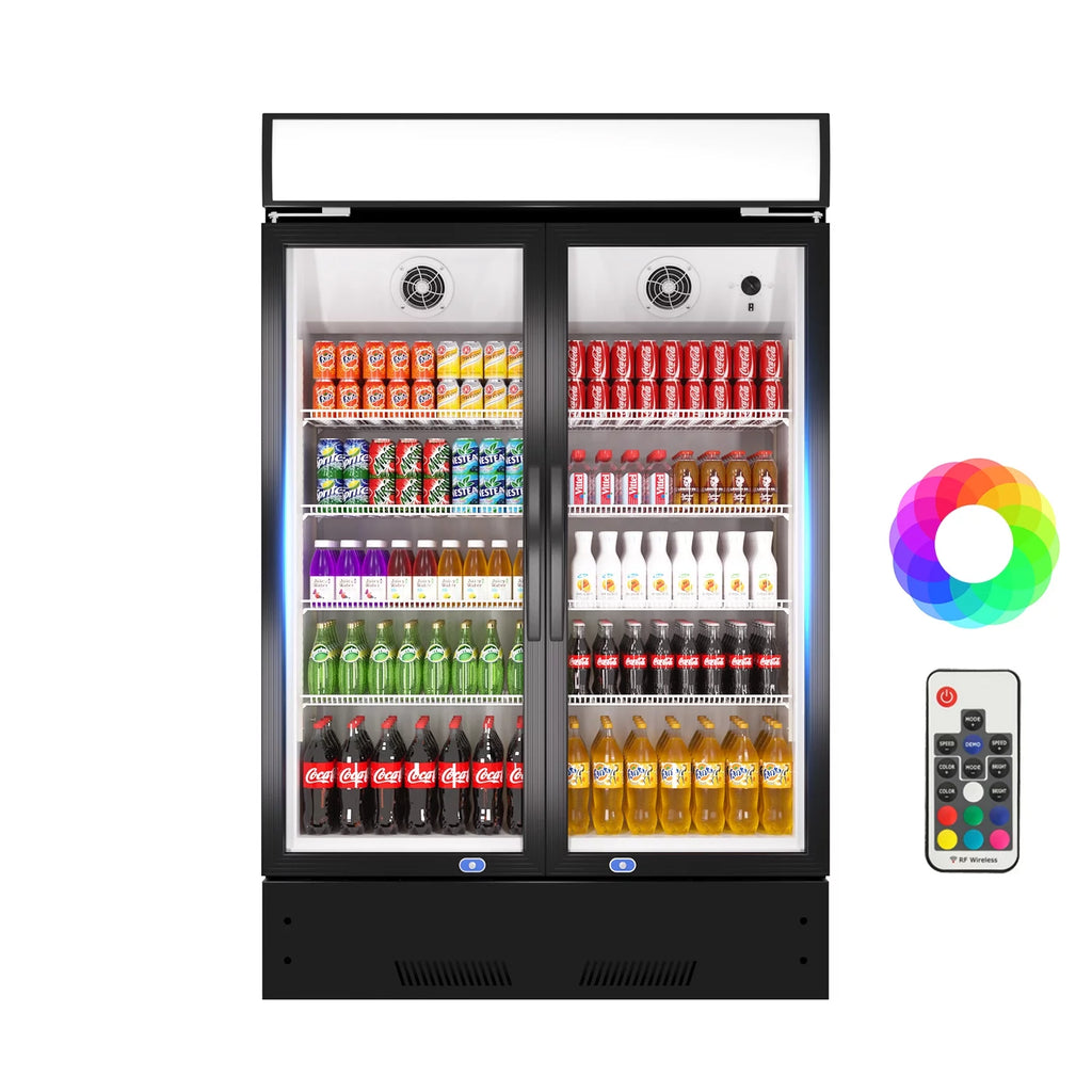 38'' Commercial Beverage Display Refrigerator with 2 Glass Doors P62792