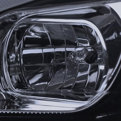 Chrome Projector LED Sequential Signal Headlights Left + Right Pair V27336