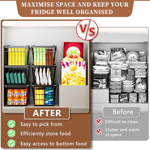 4 Pack Leak-Proof Freezer Organizer Bins P332