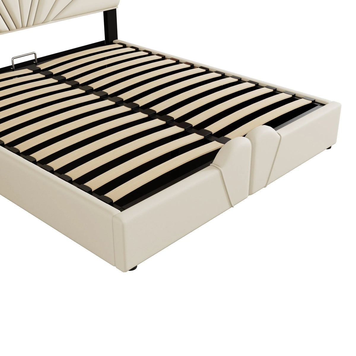 Queen Size Beige Platform Bed N3199