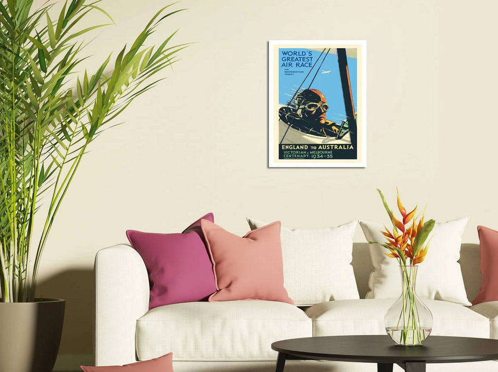 Vintage Aviation Poster Japanese Rice Paper Art Print 17 x 22 in X3543
