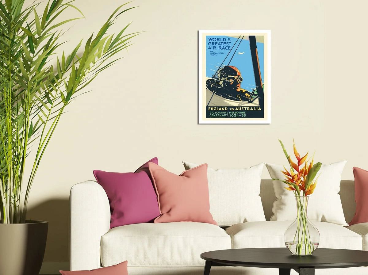Vintage Aviation Poster Japanese Rice Paper Art Print 17 x 22 in X3543
