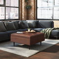 38 inch Square Storage Ottoman Coffee Table Y874