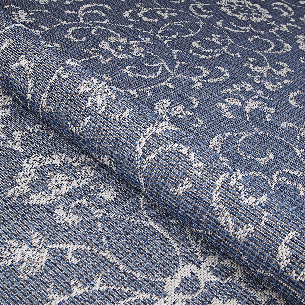 Navy-Ivory Indoor / Outdoor Area Rug E867350