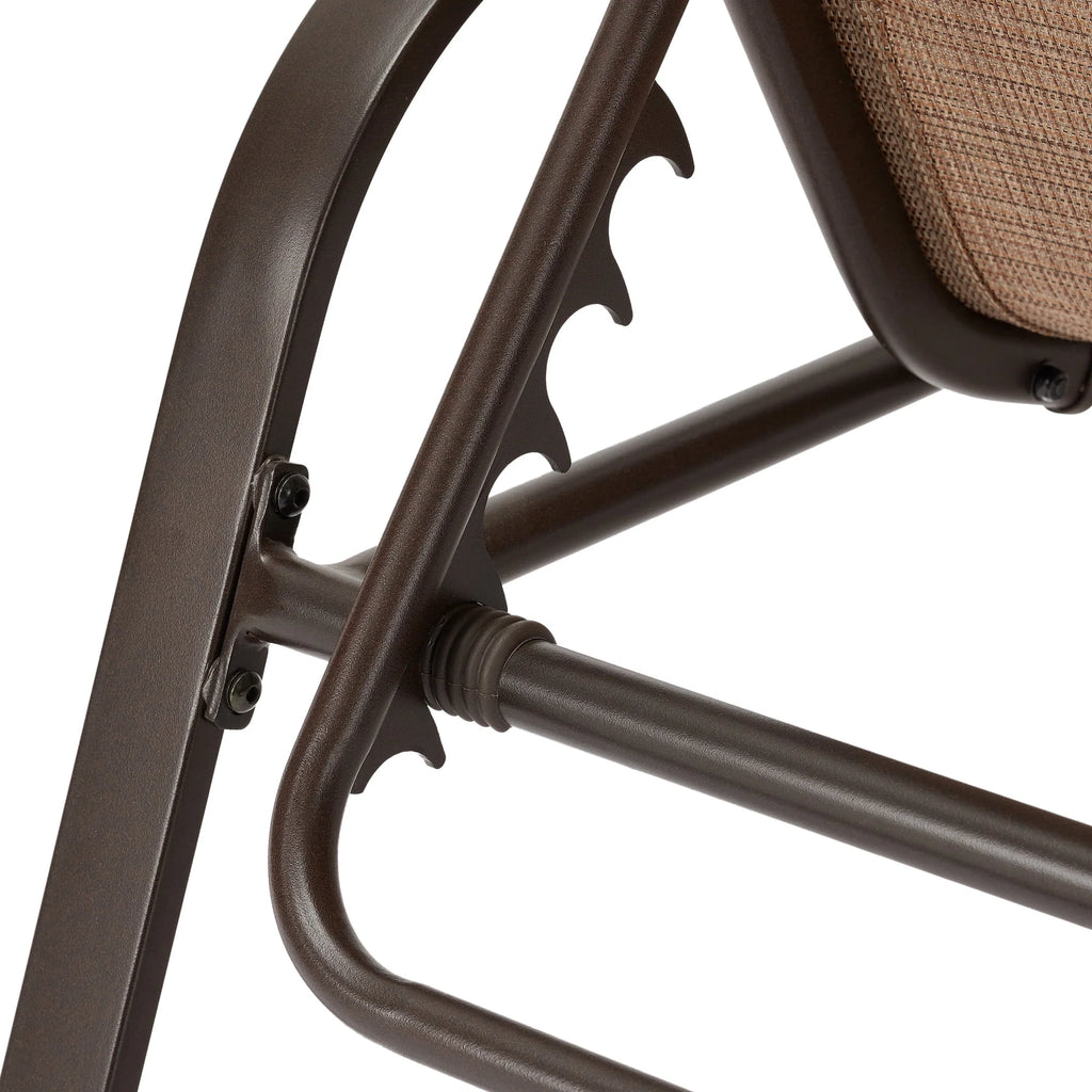 Tan Set of 2 Steel Outdoor Chaise Lounge R14899
