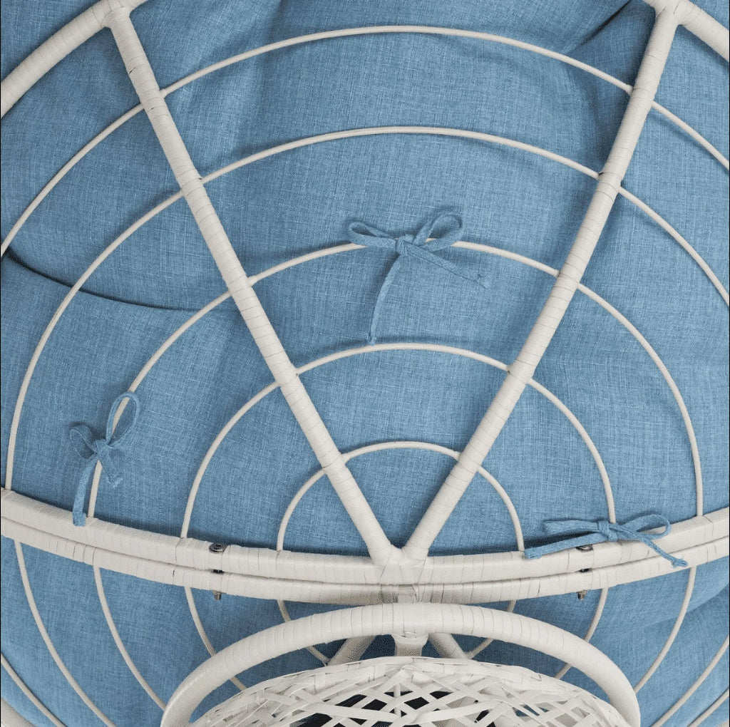 360 Swivel Papasan Chair with Fabric Cushion U7055