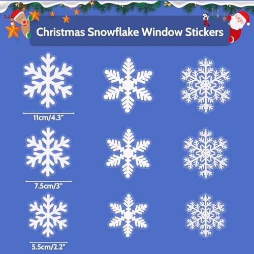 White Snowflakes Window Stickers R92448