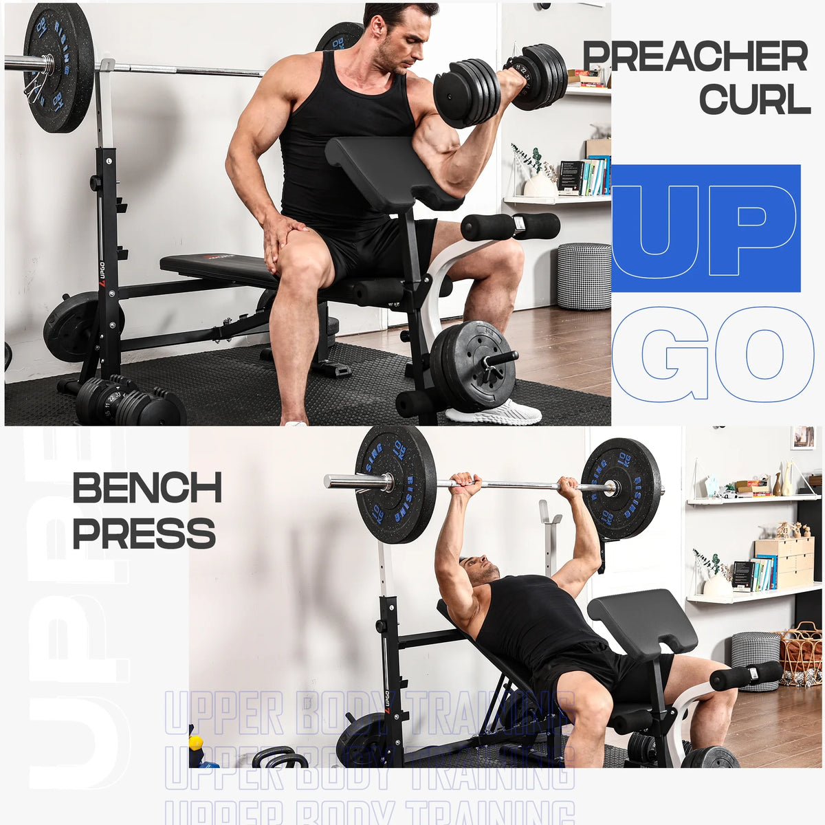 Standard Weight Bench with Preacher Curl Pad and Leg Developer K278897