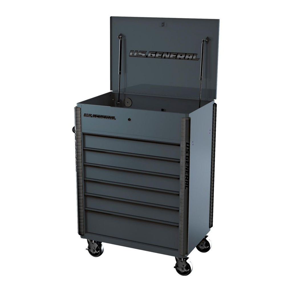 Slate Gray 6-Drawer Service Cart P270