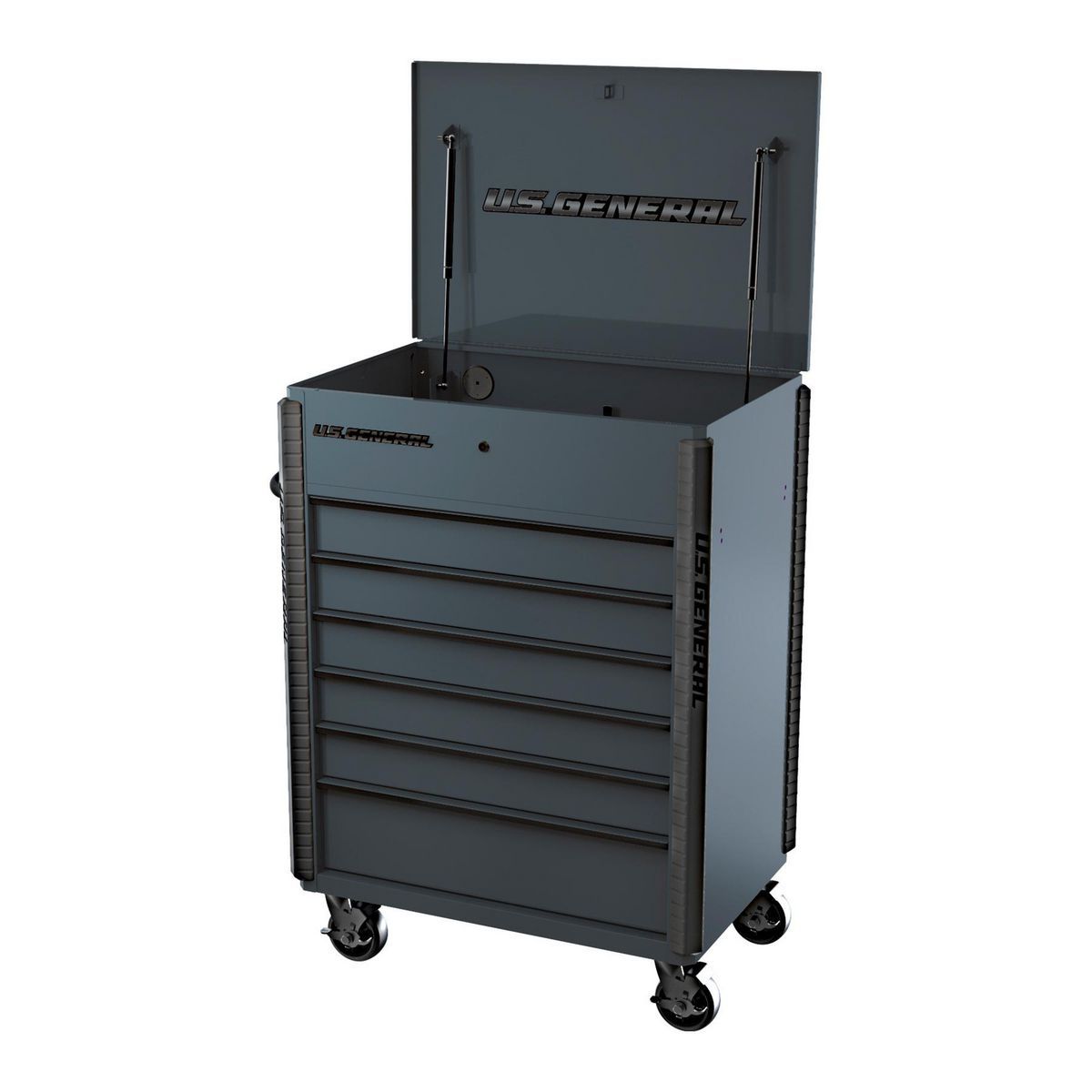 Slate Gray 6-Drawer Service Cart P270