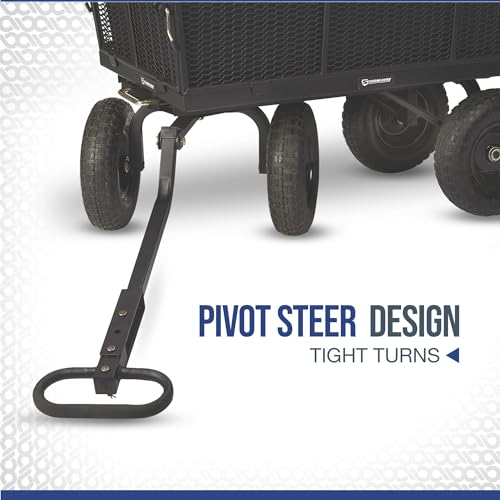 Steel Dump Cart with Removable Liner, 1200-Lb. Capacity J5047