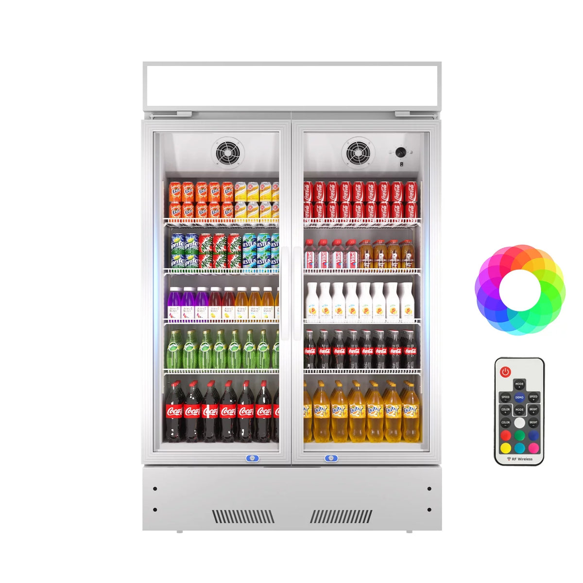 38'' Commercial Beverage Display Refrigerator with 2 Glass Doors P62792