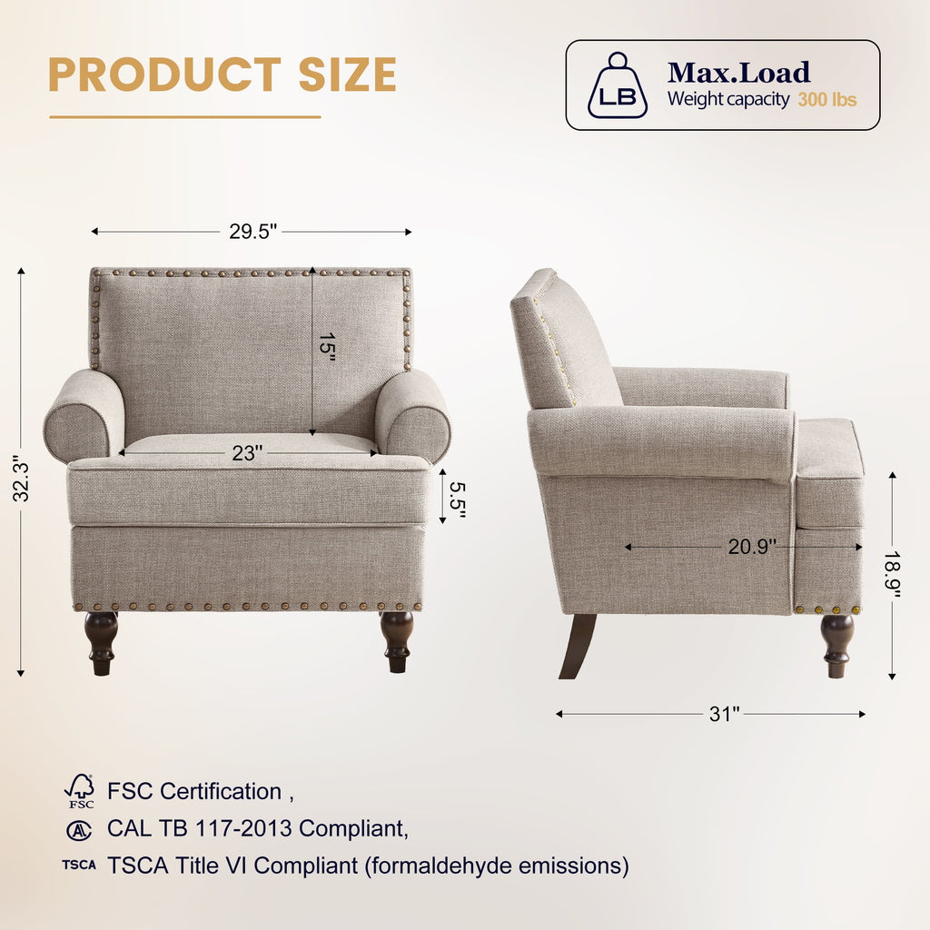 Brown Upholstered Accent Chair X51977