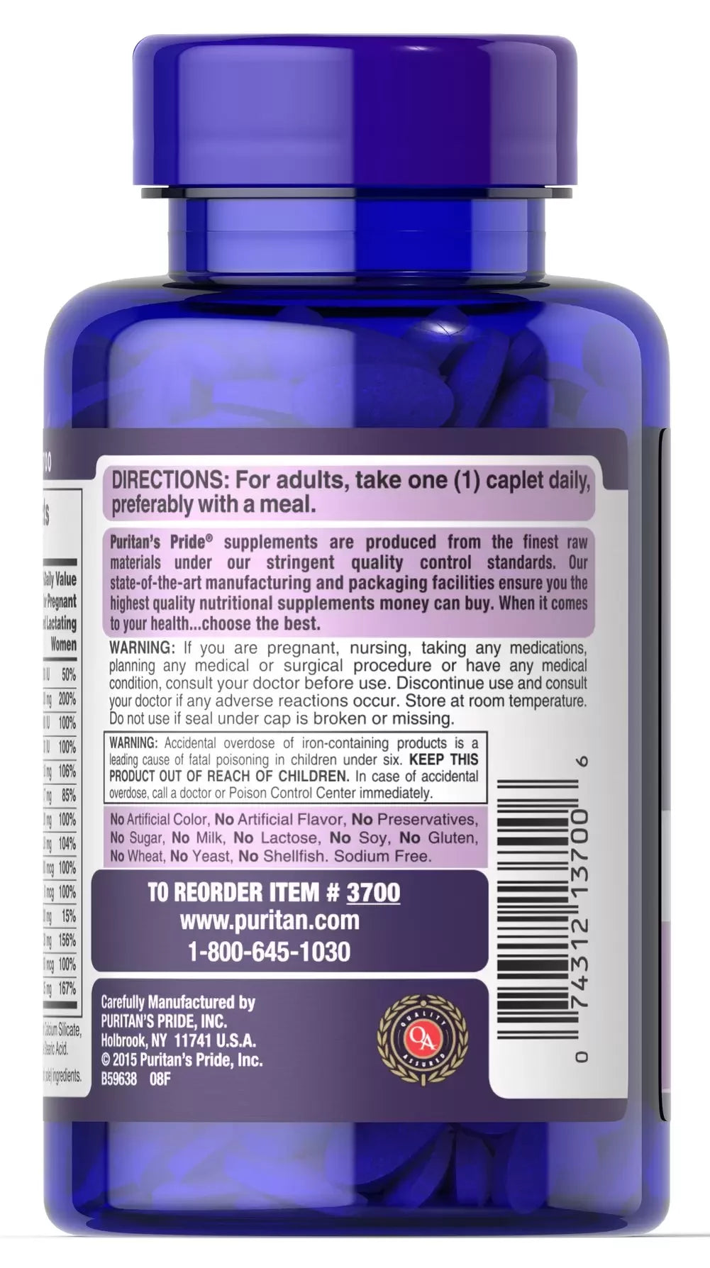 Prenatal Vitamins 100 Tablets 2 Pack O19443