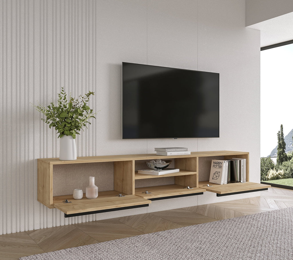 71" Wall Mounted Floating Entertainment Media Console D2041