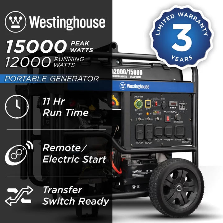 Portable Gas Generator with Electric Start U2599