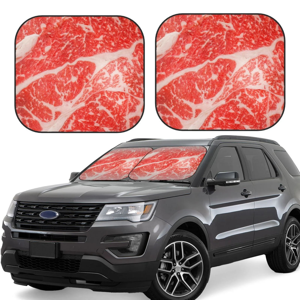 2 Piece Foldable Car Sun Shade Windshield X4327
