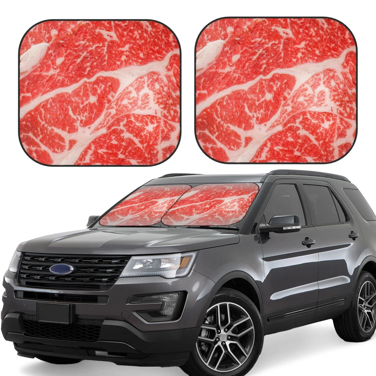 2 Piece Foldable Car Sun Shade Windshield X4327