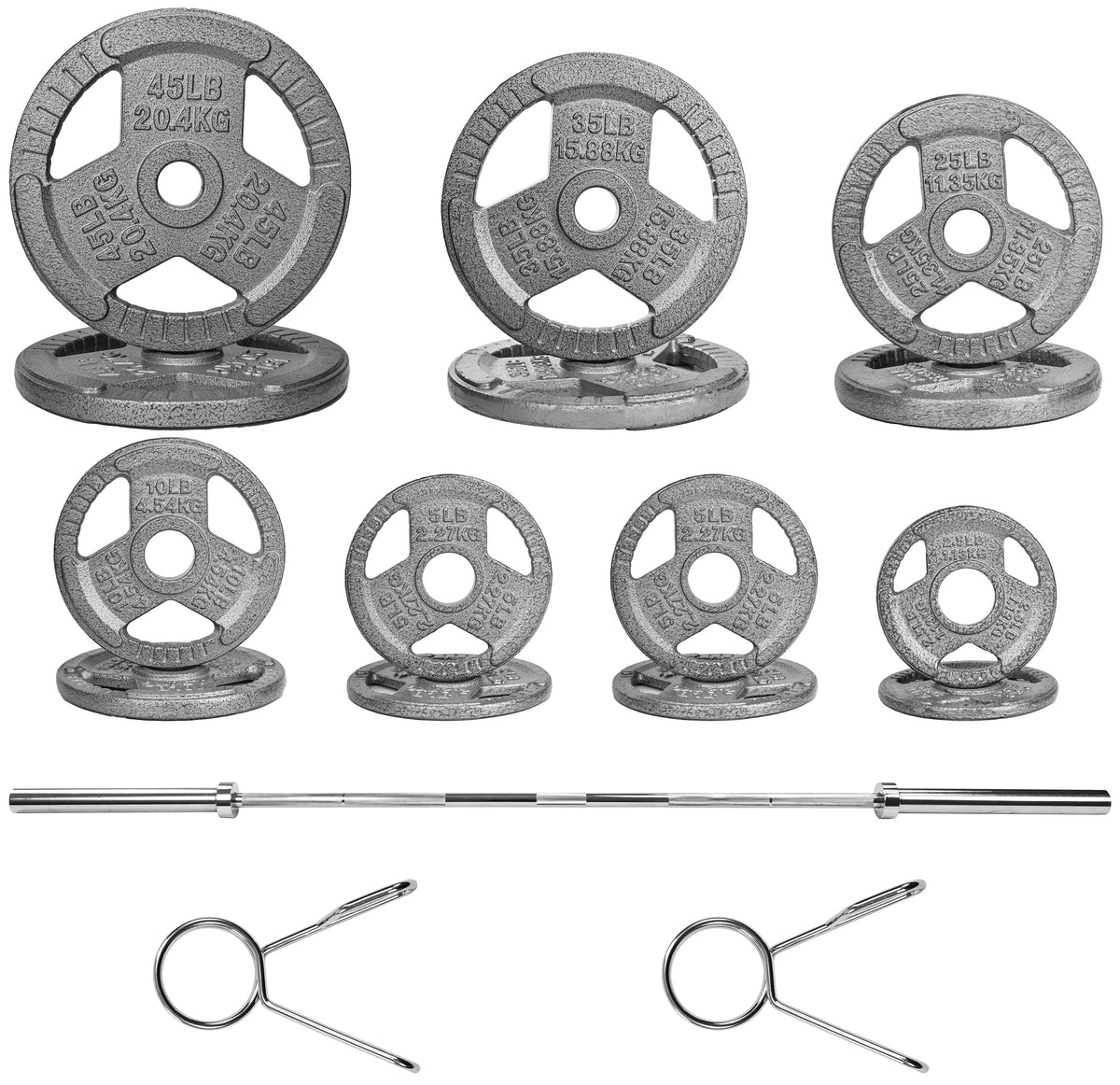 Cast Iron Olympic Weight Set 300-Pound B64114